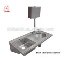 Hospital pattern disposal unit used sluice slop hopper sink with water cistern used for waste